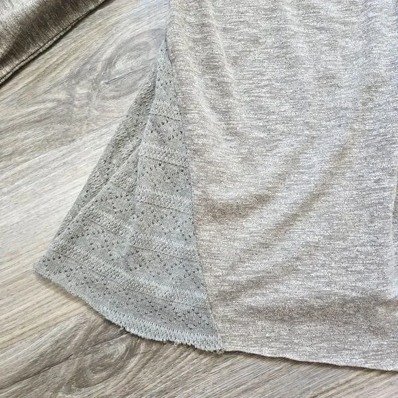 Miss Me Woman's Size M Knit Crochet Embroidered Hoodie Sweater Drawstring - Picture 6 of 9